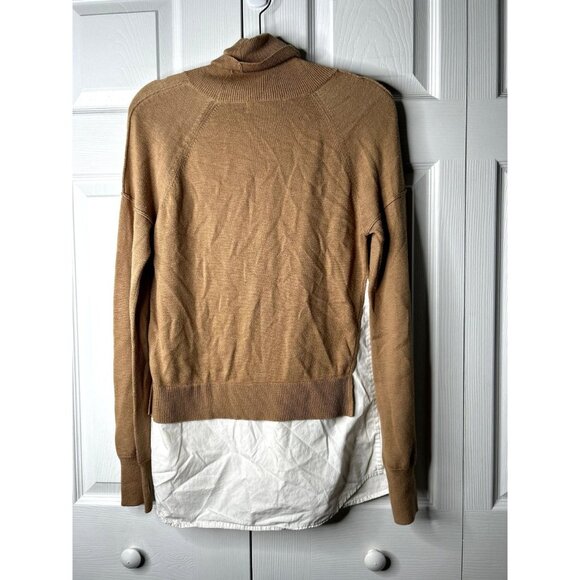 KF/KaufmanFranco Collective Tan Wool Blend Turtleneck Sweater Women's Medium M - Picture 3 of 9